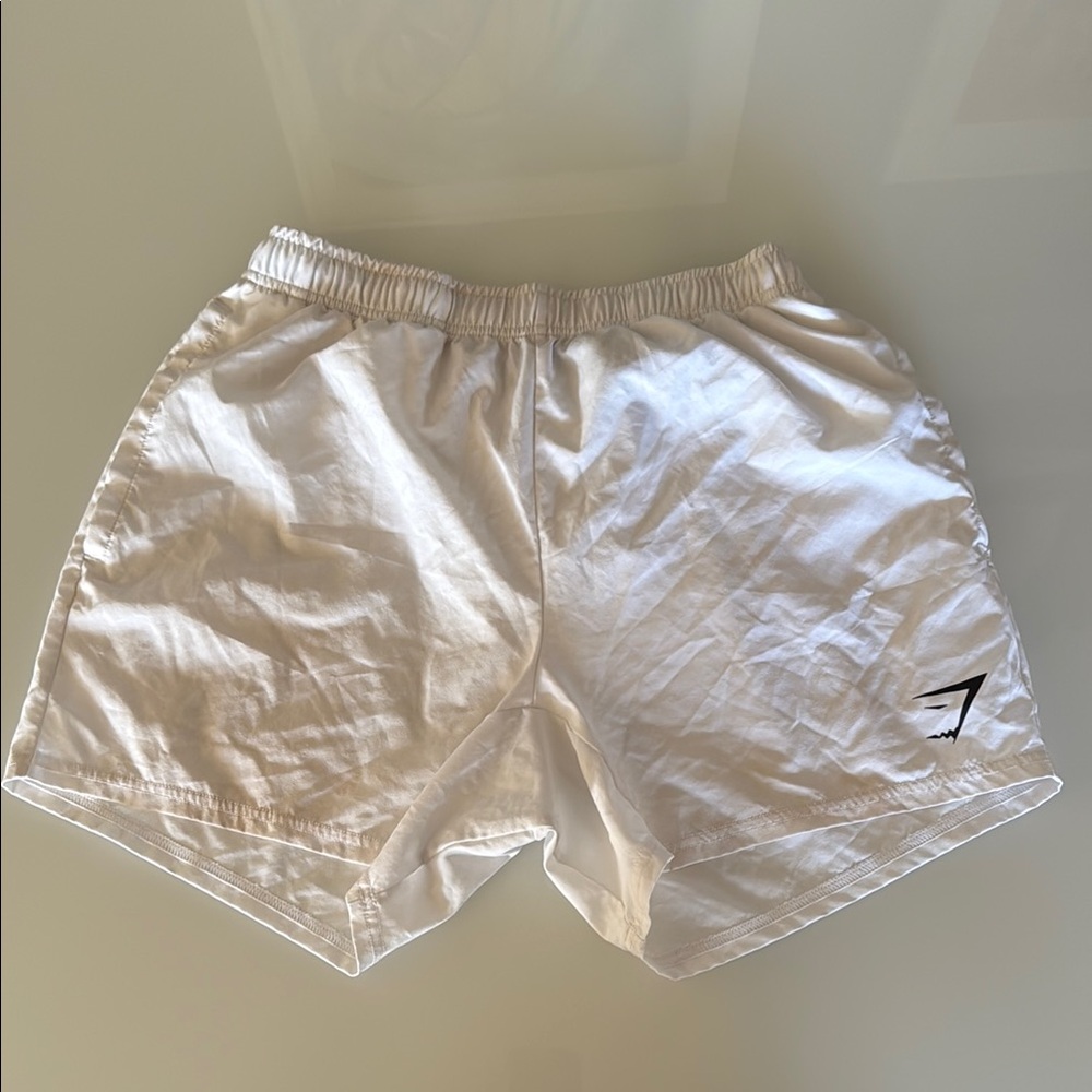 Gymshark White Training Shorts with pockets small